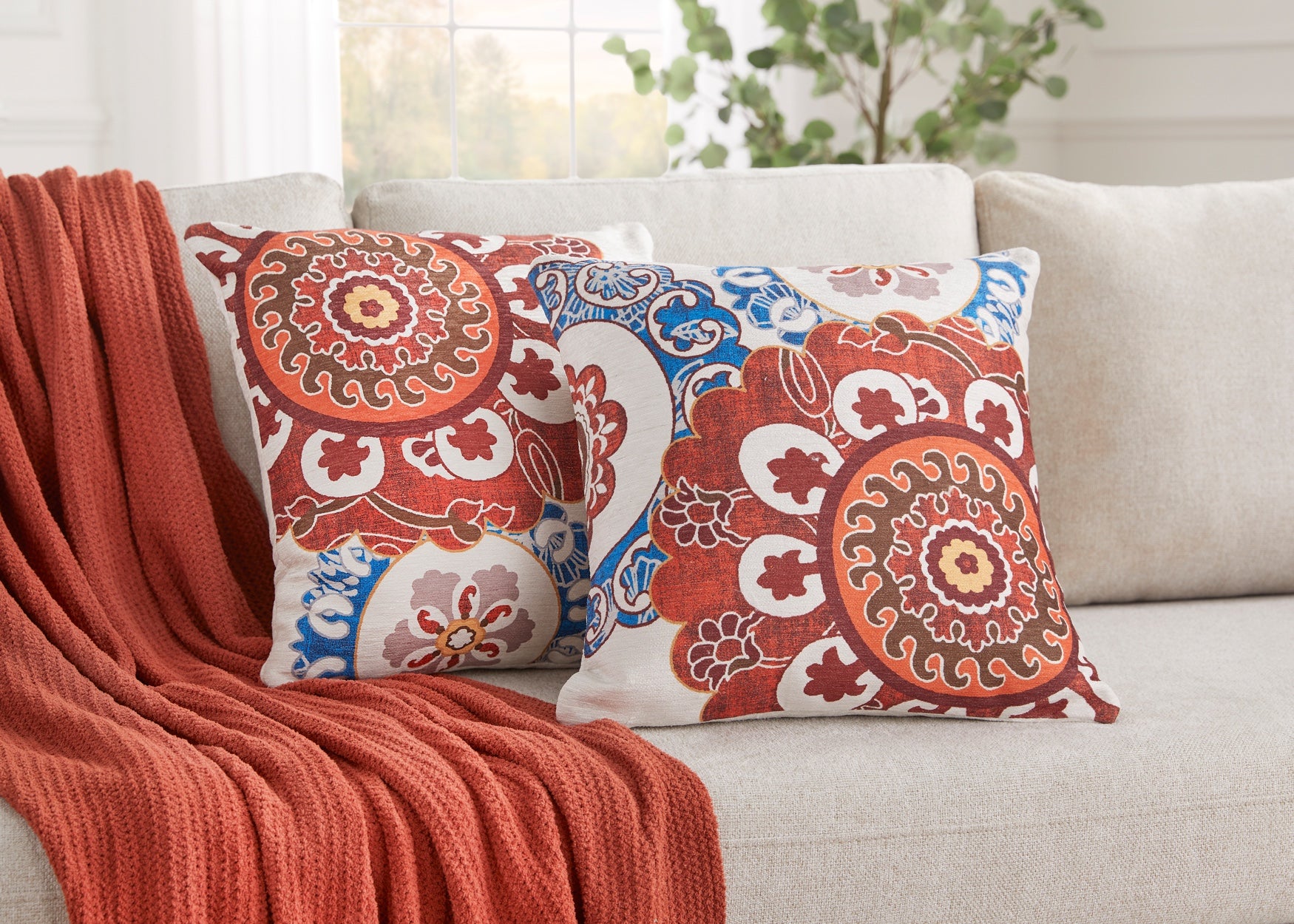 Printed Fall Pillows, Set of 2 image number 0