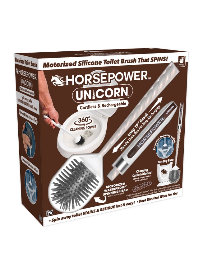 Horsepower™ Unicorn™ Motorized Silicone Toilet Brush image number null