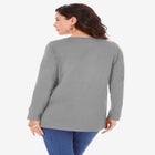 Plus Size Ultimate Cotton Crewneck Long Sleeve Tee image number null