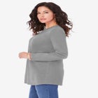 Plus Size Ultimate Cotton Crewneck Long Sleeve Tee image number null