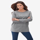 Plus Size Ultimate Cotton Crewneck Long Sleeve Tee image number null