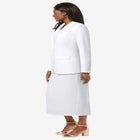 2-Piece Stretch Crepe Single-Breasted Skirt Suit image number null