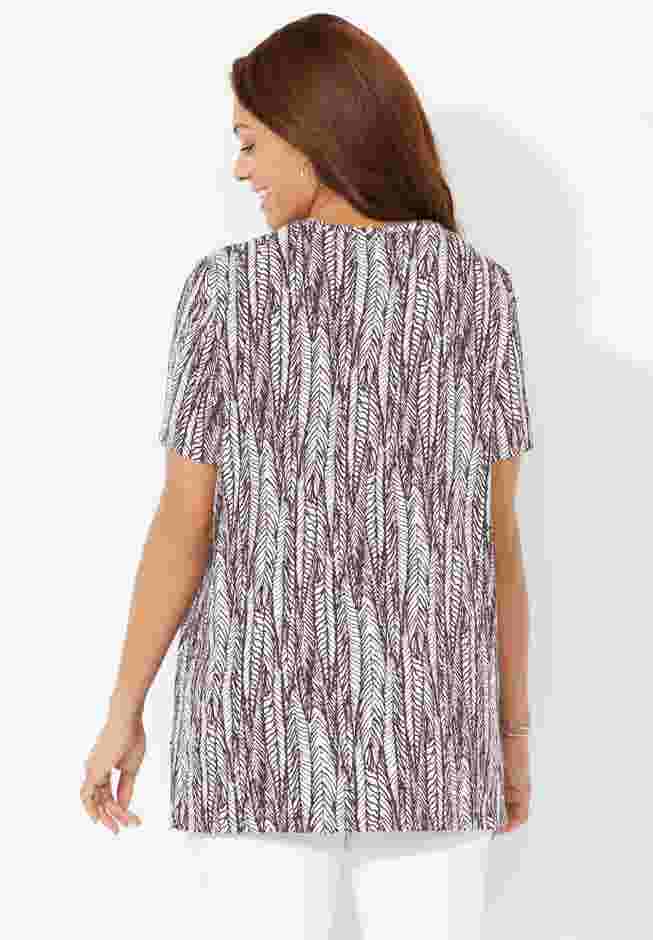 Easy Fit Short Sleeve V-Neck Tunic image number 1