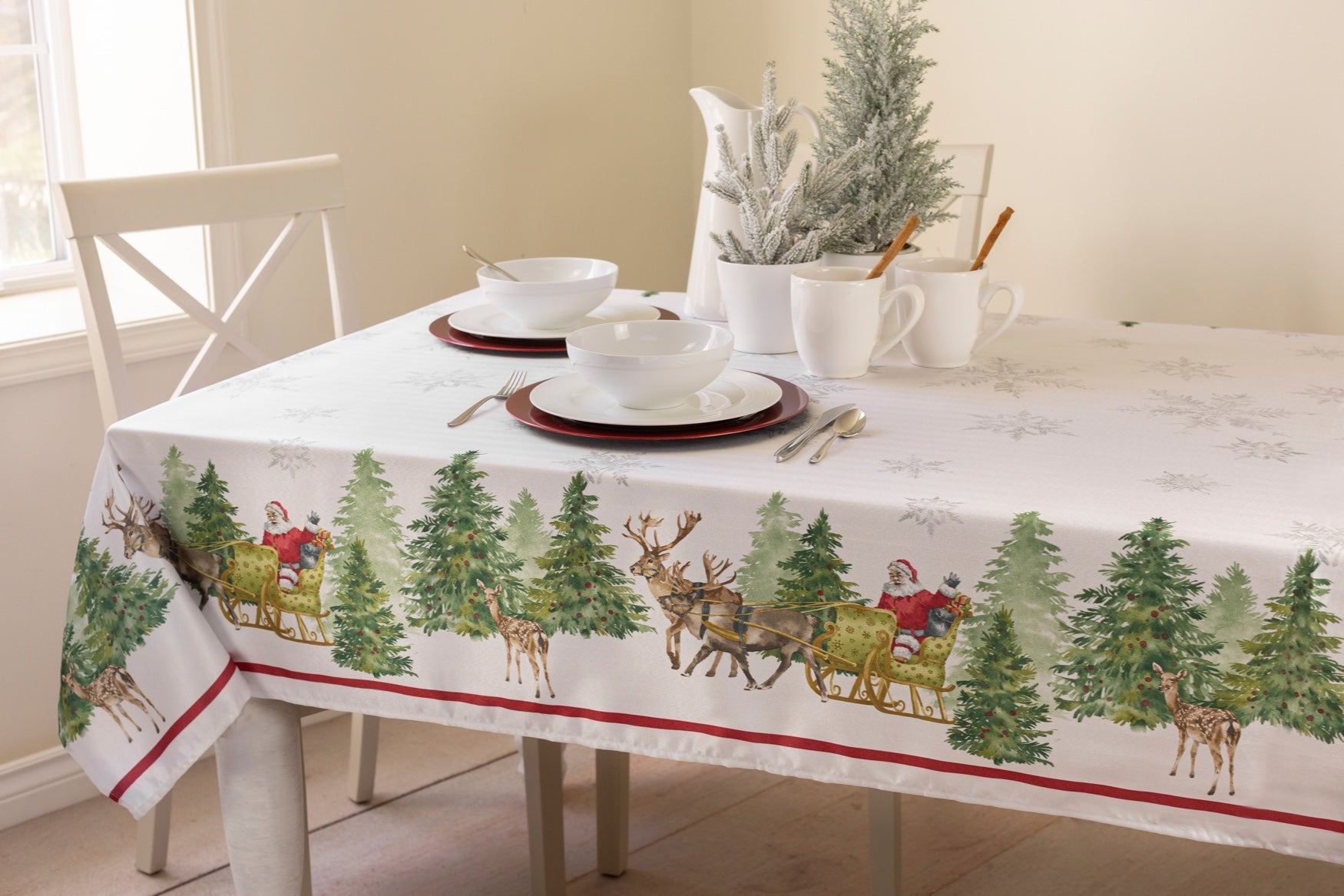 Santa Sleigh Table Linen Collection image number 1