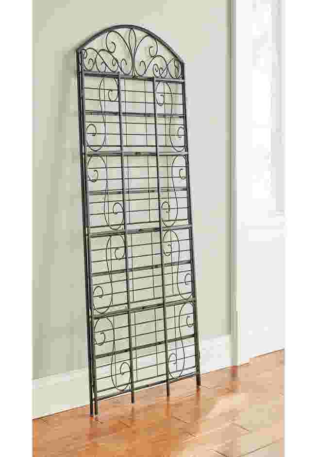 5-Tier Metal Scroll Folding Bookcase image number 1