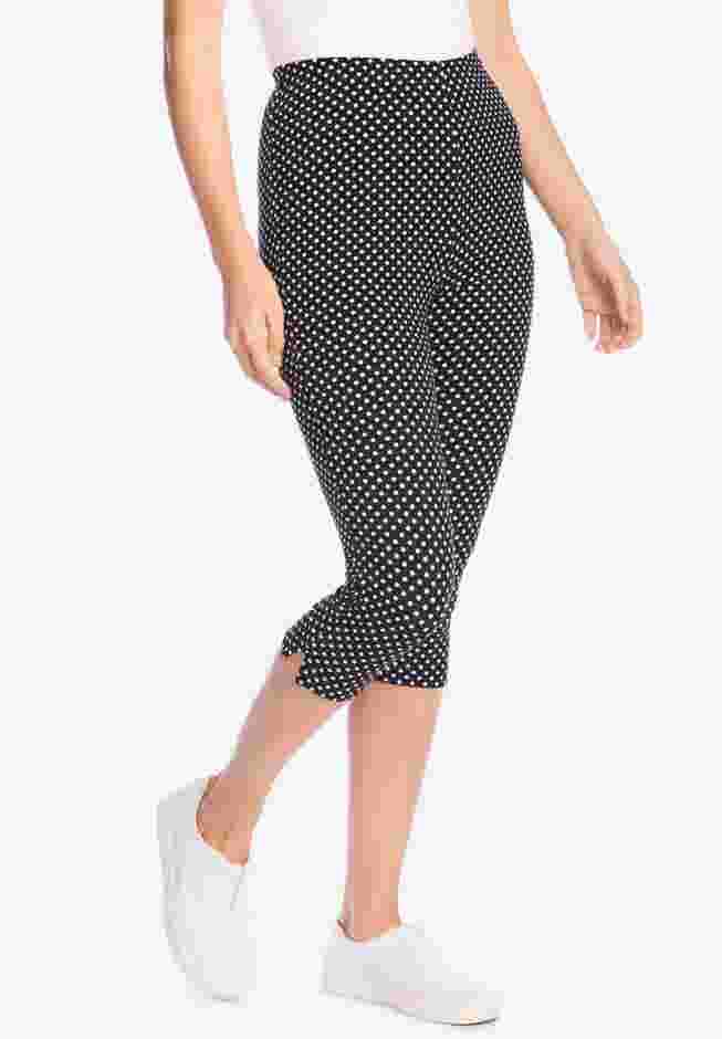 Stretch Cotton Printed Capri Legging image number 3