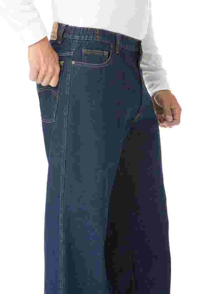 Side-Elastic Wide Leg 5-Pocket Jeans image number 2