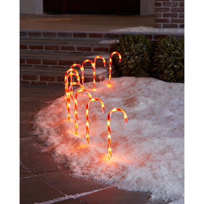 CANDY CANE PATHWAY LIGHTS, SET OF 10 image number null