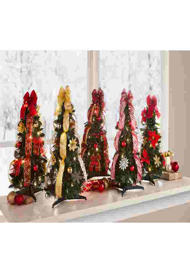 Fully Decorated Pre-Lit 2' Pop-Up Tabletop Christmas Tree image number 5