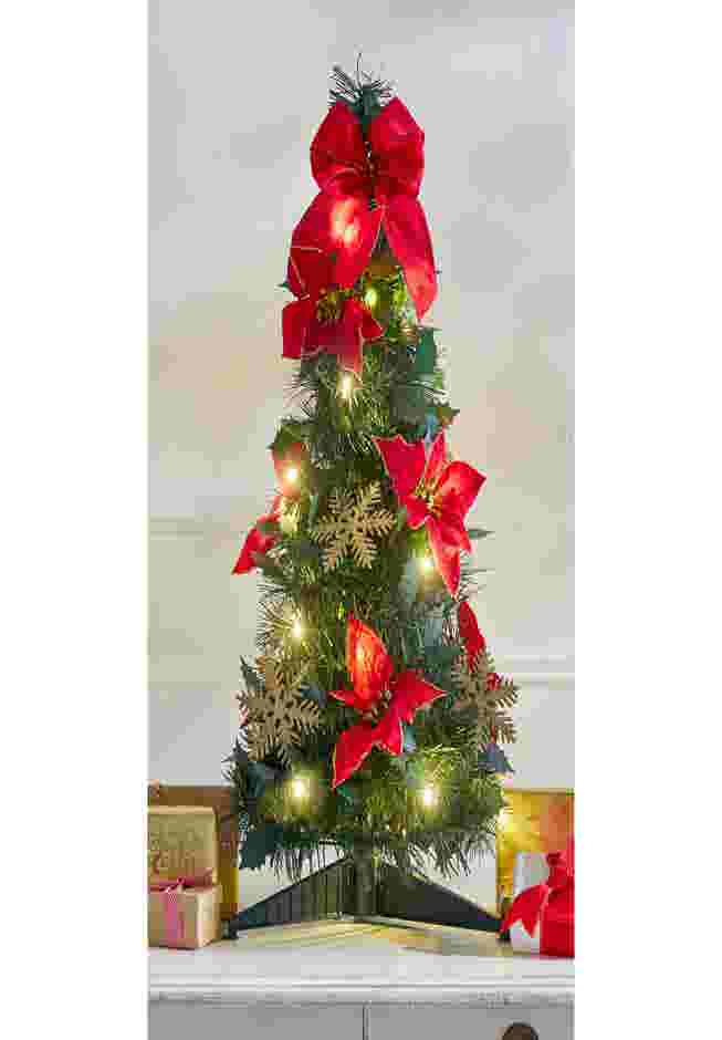 Fully Decorated Pre-Lit 2’ Pop-Up Tabletop Christmas Tree image number 0