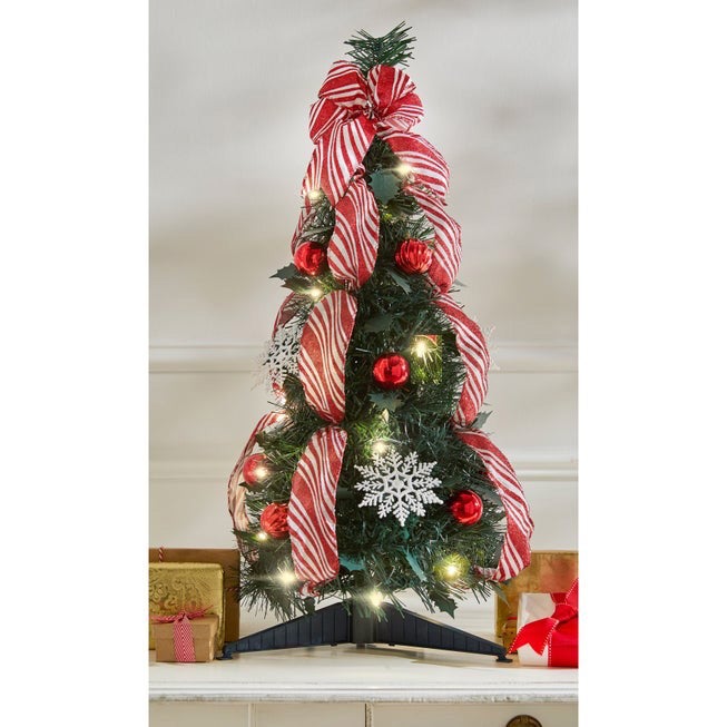 Fully Decorated Pre-Lit 2FT Pop-Up Tabletop Christmas Tree image number 0
