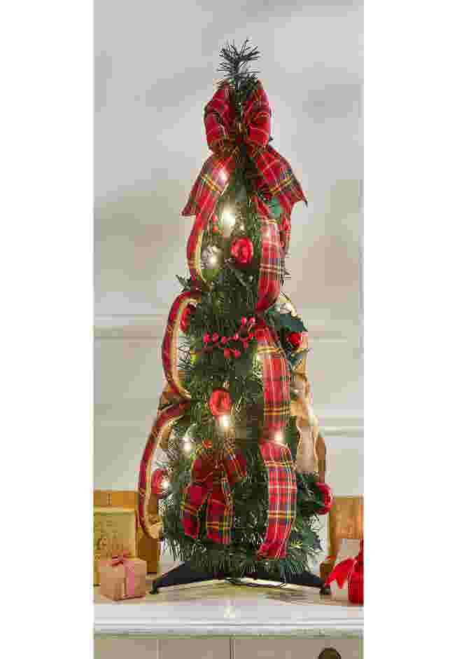 Fully Decorated Pre-Lit 2' Pop-Up Tabletop Christmas Tree image number 0