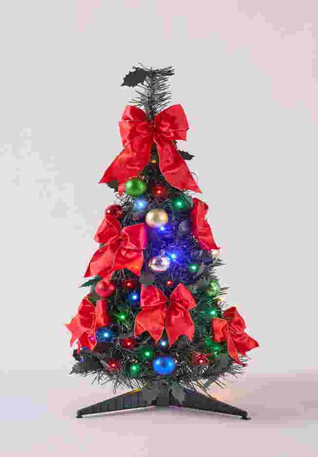 Fully Decorated Pre-Lit 2' Pop-Up Tabletop Christmas Tree image number 0