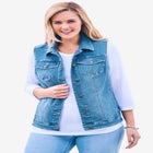Stretch Denim Vest image number null