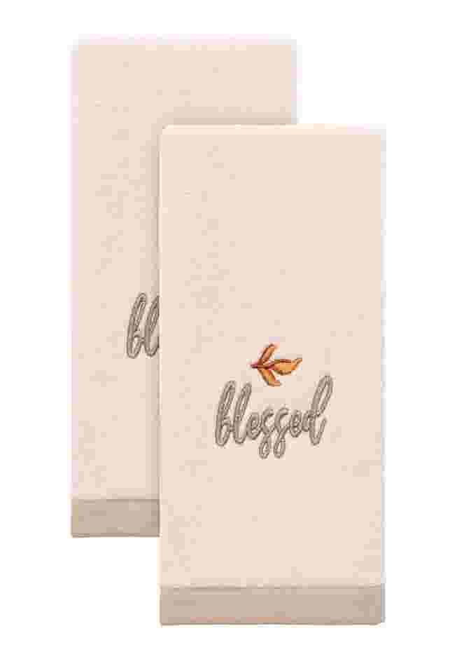 “Blessed" Decorative Fingertip Towel, Set of 2 image number 0