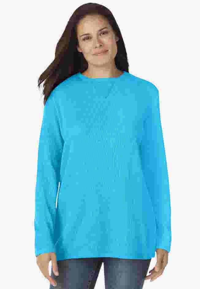 Waffle Thermal Sweatshirt image number 6