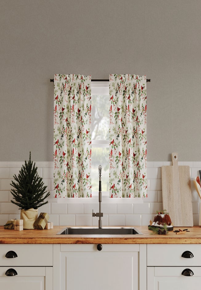Cardinal Printed Tier & Valance image number 1