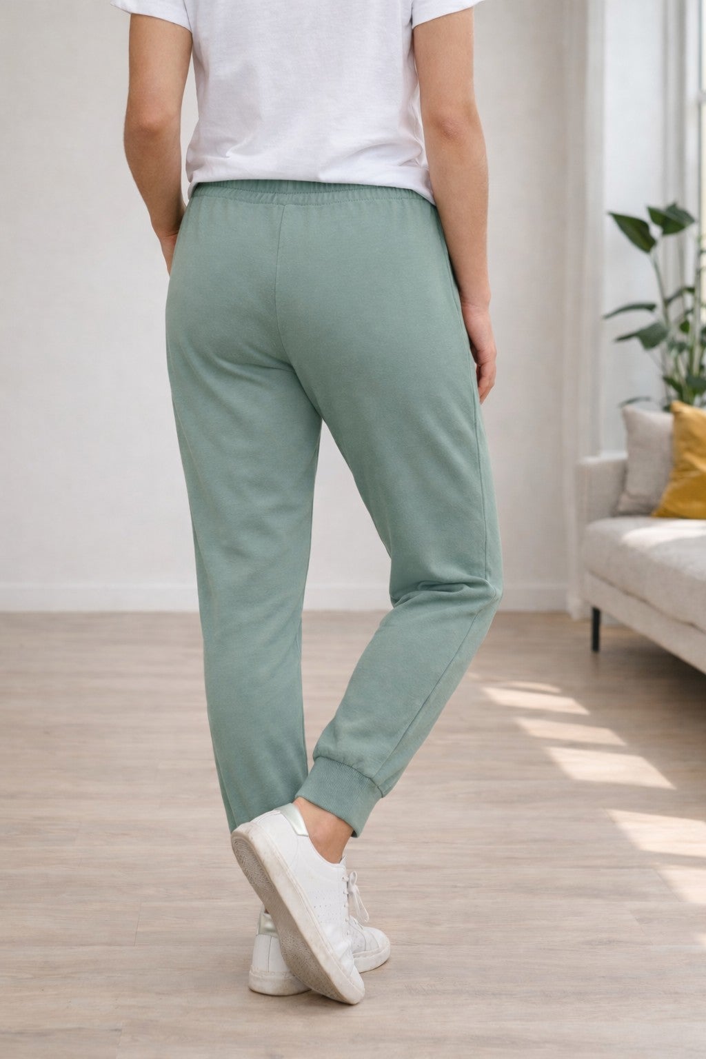 French Terry Drawstring Elastic Waistband Jogger image number 1