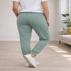 French Terry Drawstring Elastic Waistband Jogger image number null