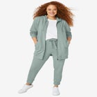 French Terry Drawstring Elastic Waistband Jogger image number null