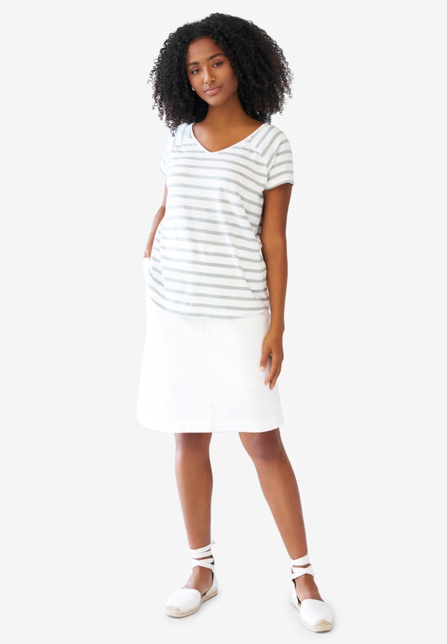 Stretch Chino Mid-rise Skort image number 5