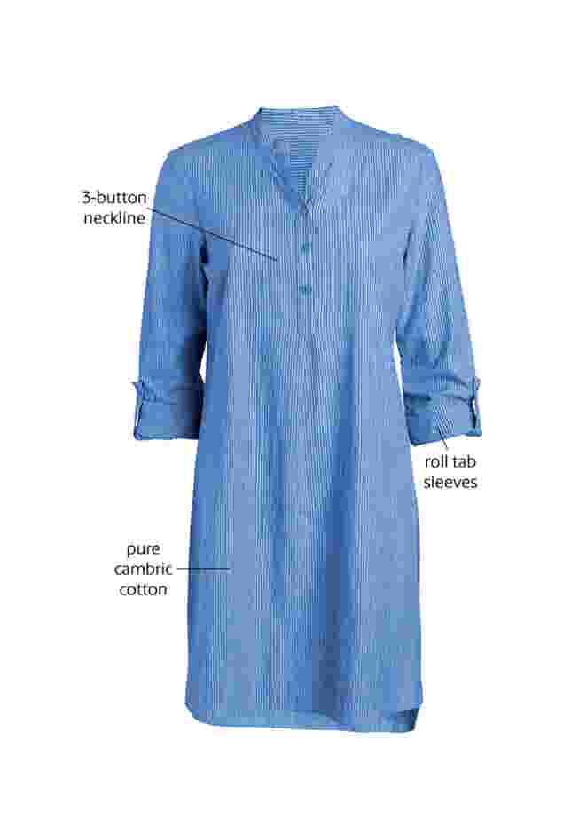 Breezy Cotton Henley Tunic image number 2
