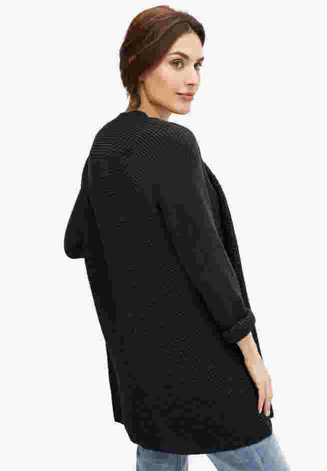 Open Front Waffle Cardigan image number 1