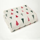 Holiday Knitted Throw Blanket image number null