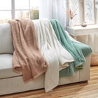 HGTV Butter Sherpa Faux Fur Throw image number null