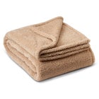 HGTV Butter Sherpa Faux Fur Throw image number null