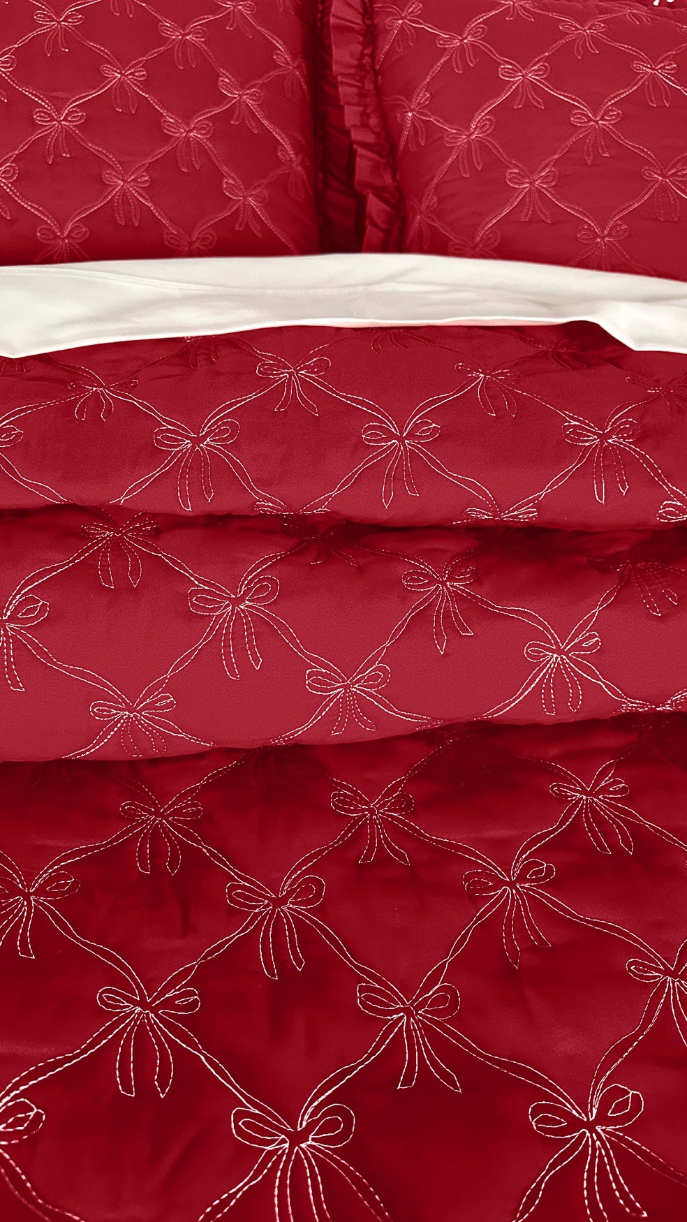 Ribbon Hem Bow Quilt 3-PC Set image number 2