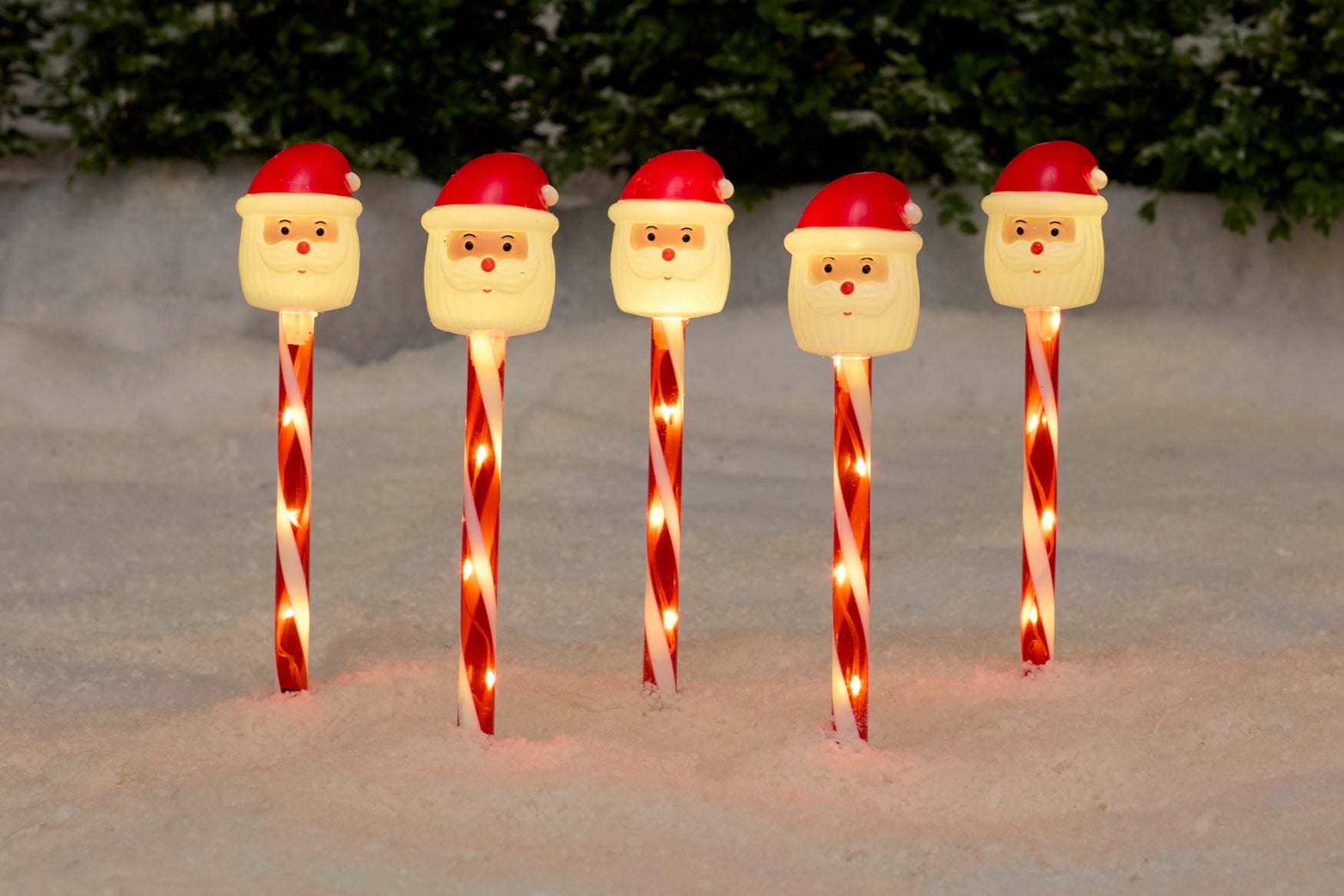 Christmas Solar Pathway Lights, Set of 5 image number 0