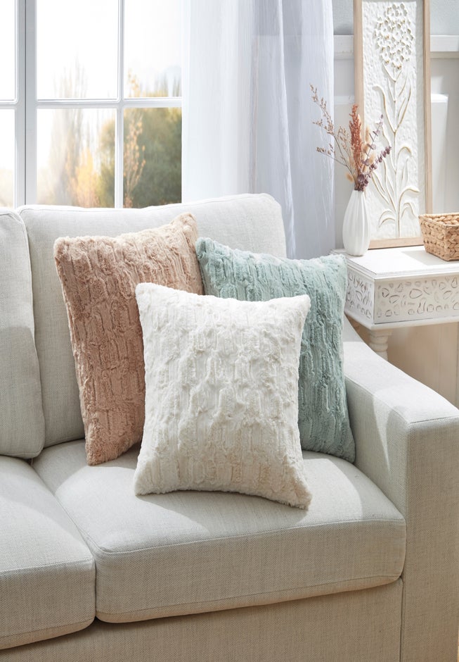 HGTV Art Deco Faux Fur Pillow image number 2