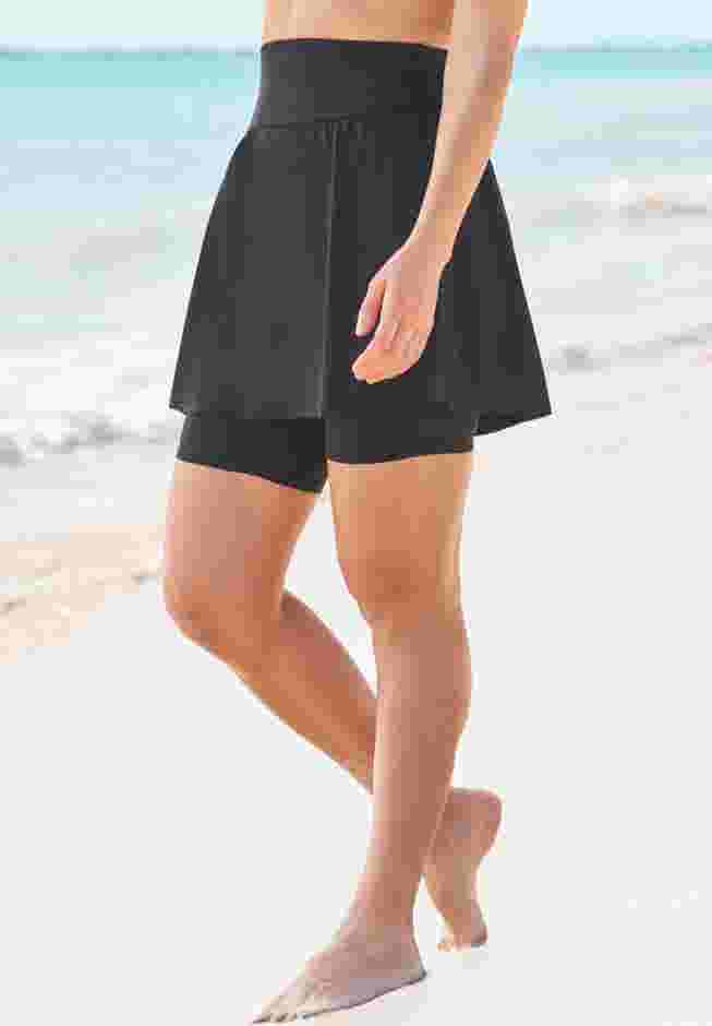 360° Powermesh High-Waist Swim Skirt with Tummy Control image number 0