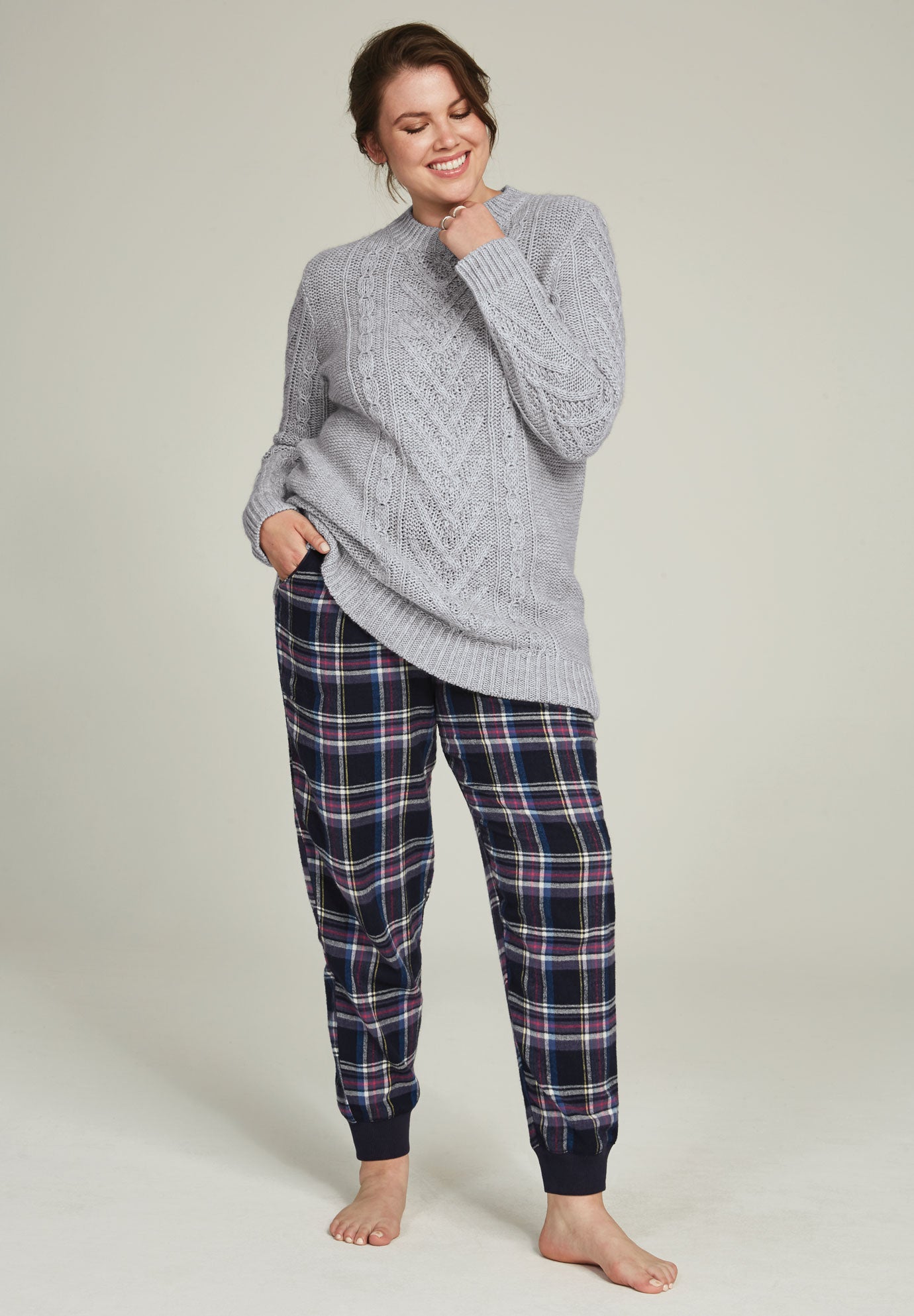 Plaid Flannel Sleep Pants image number 3