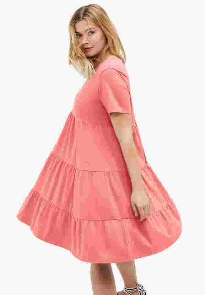 Tiered Knit Tee Dress image number 1