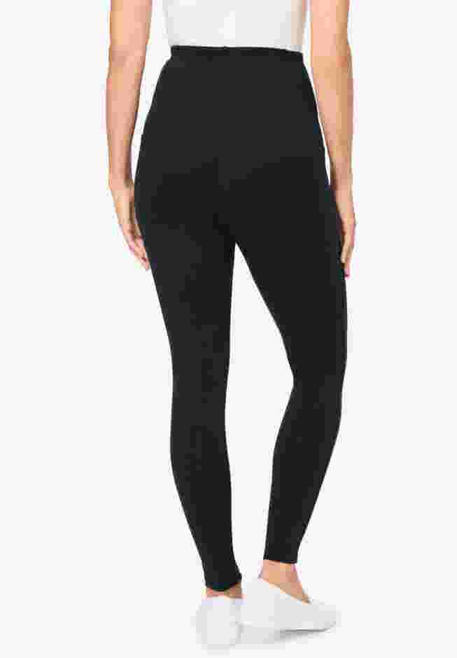 Stretch-Cotton Knit Pull-On Pocket Leggings image number 2