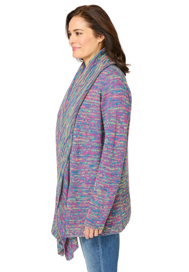 Multi Marled Cardigan Sweater image number 2