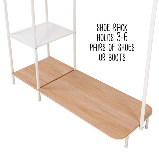 Freestanding Clothing Rack With Shelves image number null