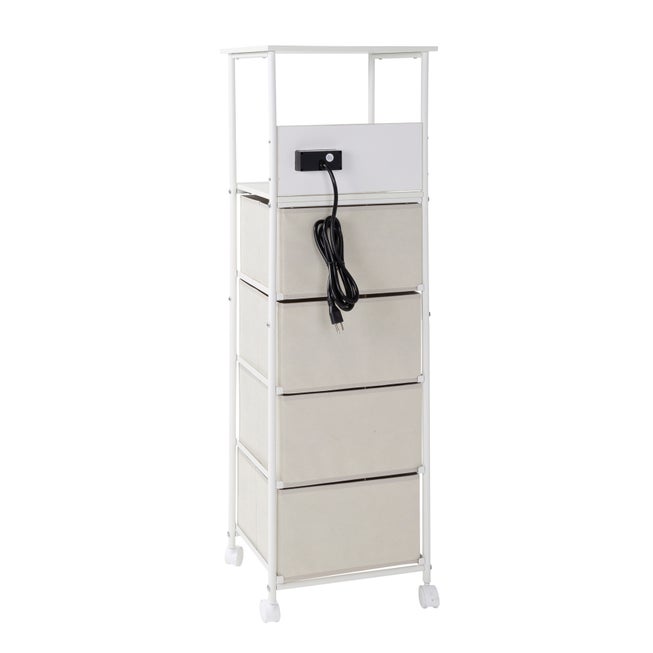 4-Drawer Cart With Charging Station image number 2