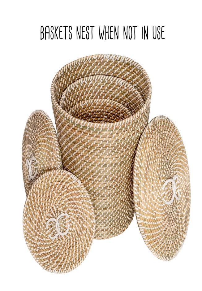 Seagrass Nesting Baskets, Set of 3 image number 3