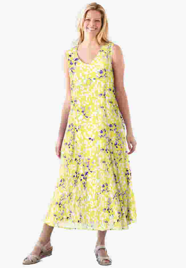 Sleeveless Crinkle Dress image number 0
