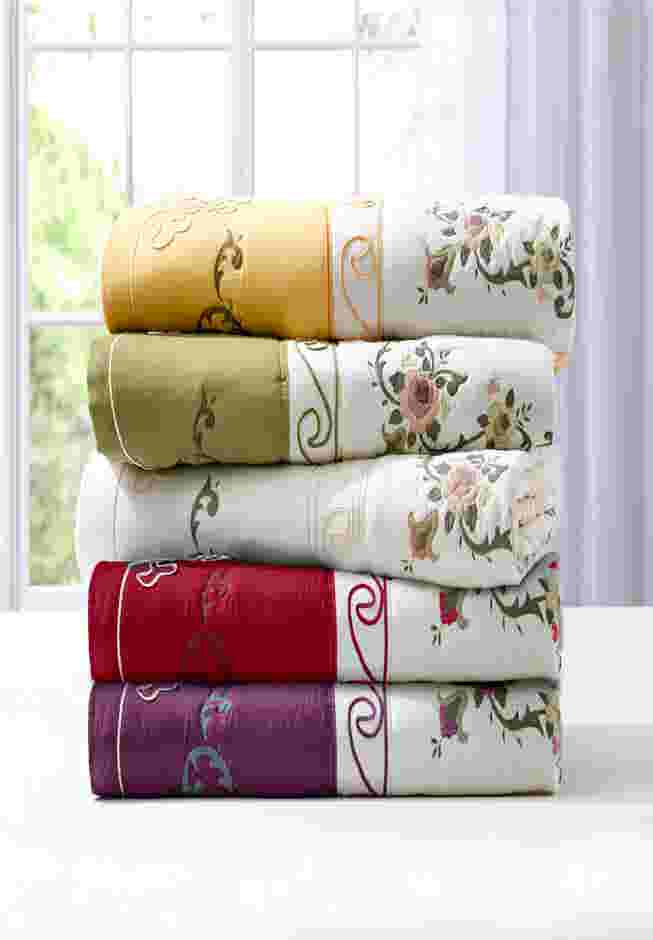 Ava Oversized Embroidered Cotton Quilt image number 1