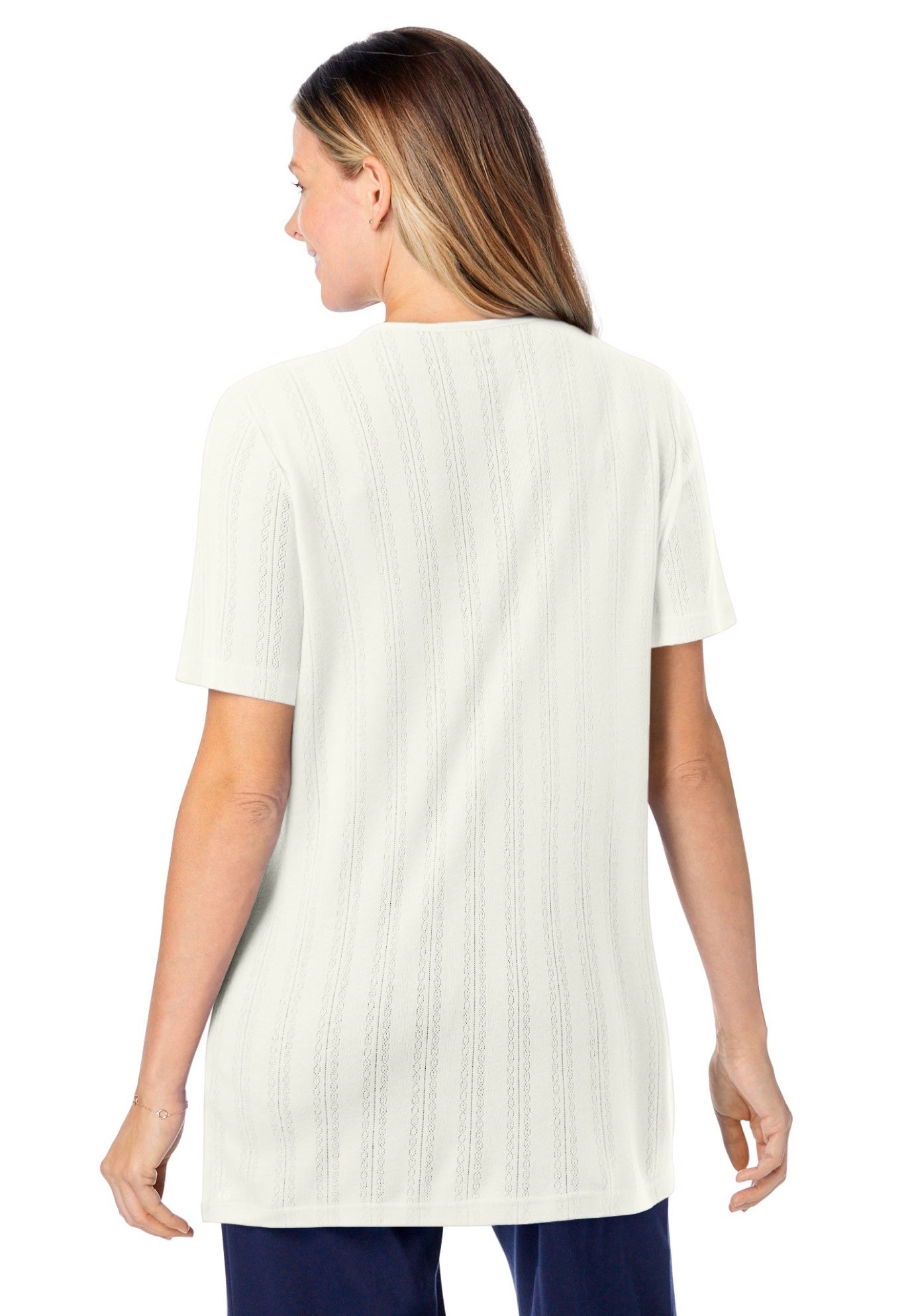 7-Day Embroidered Pointelle Tunic image number 1