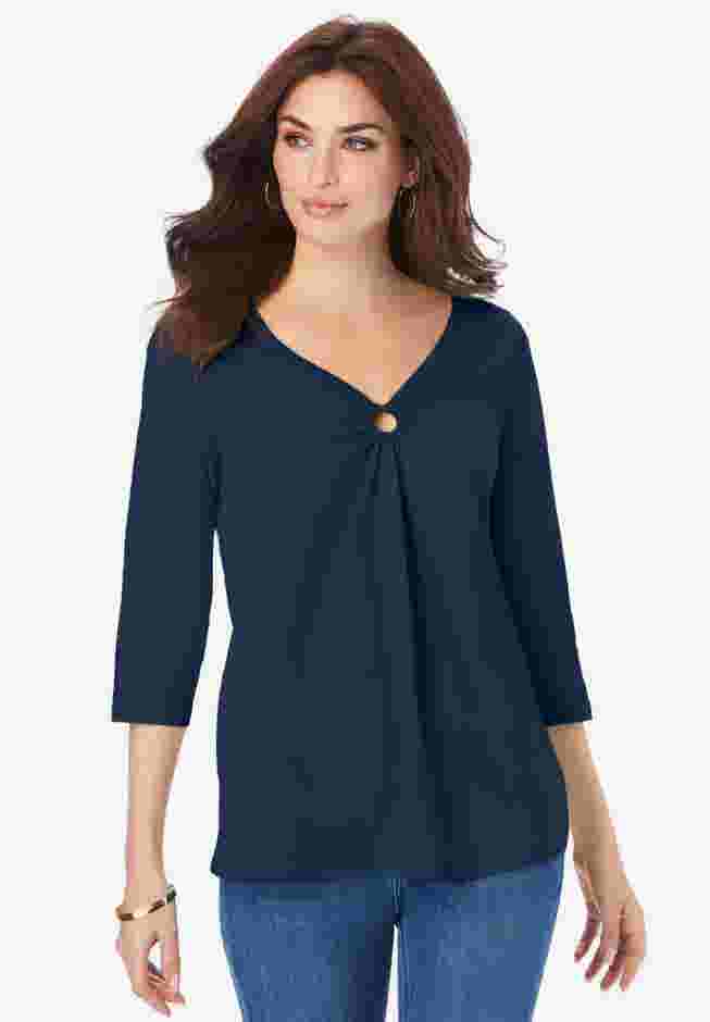 Ultimate Keyhole V Neck Tee image number 0
