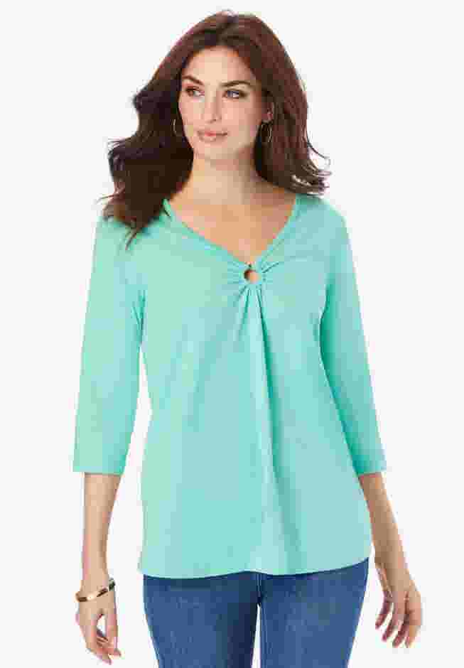 Ultimate Keyhole V Neck Tee image number 0