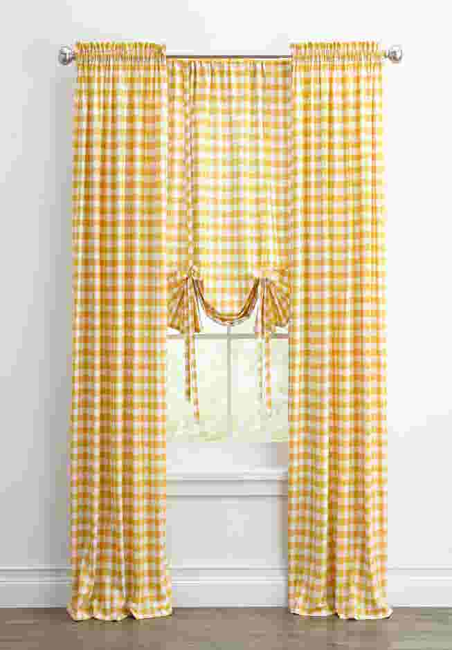 Buffalo Check Tie-Up Window Shade image number 1