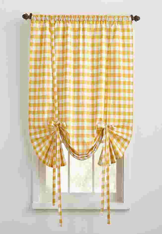 Buffalo Check Tie-Up Window Shade image number 0