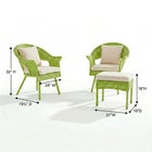 Roma Hand-Woven Resin Wicker Stacking Chair with Toss Pillow & Seat Cushion image number null