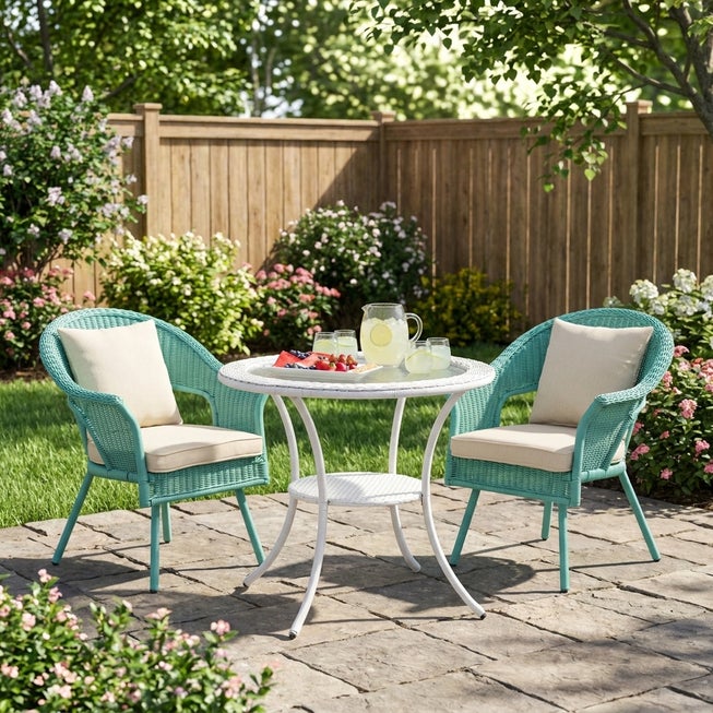 Brylane Roma Rocker Affordable Roma Hand-Woven Resin Wicker Stacking Chair, Willow ...